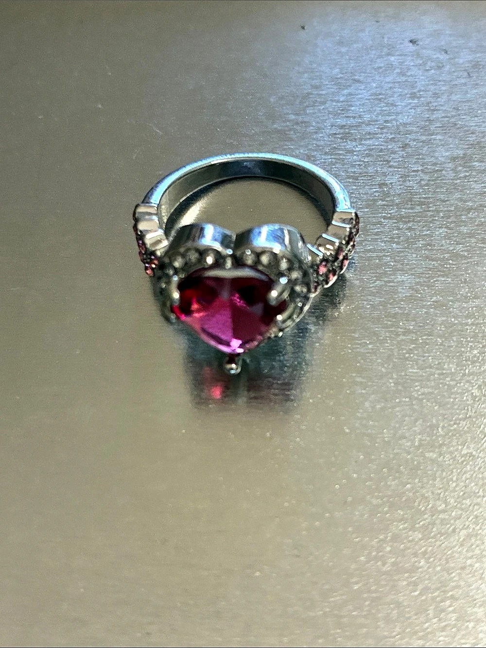 Pink Gemstone Statement Ring Like New
